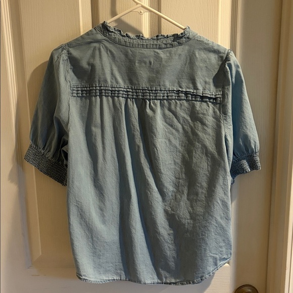 Talbots Light Blue Button-Up Top - Picture 2 of 4